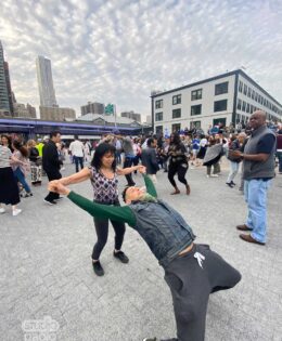 Pier 17 Plaza social dance couple