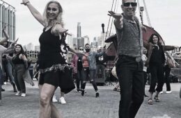 Pier 17 Plaza showcase dancers